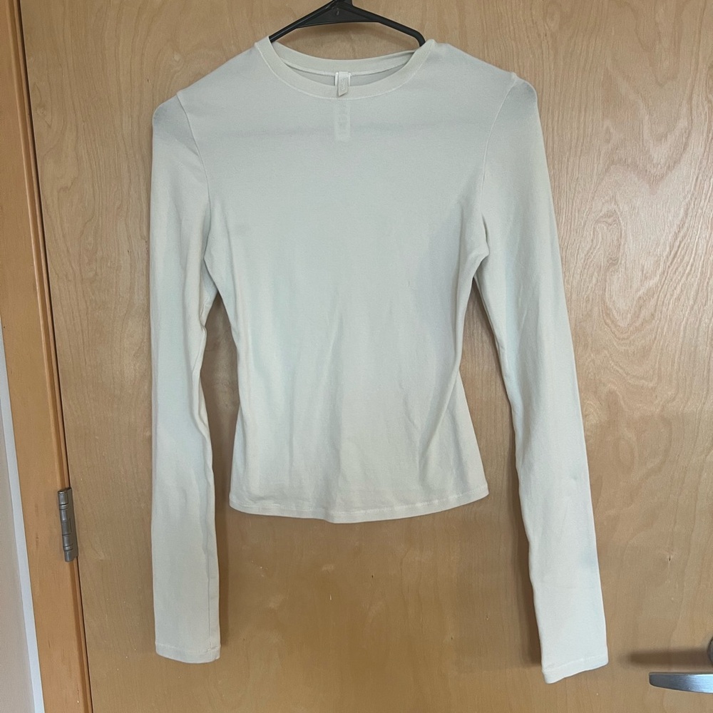 SKIMS cotton jersey long sleeve t shirt